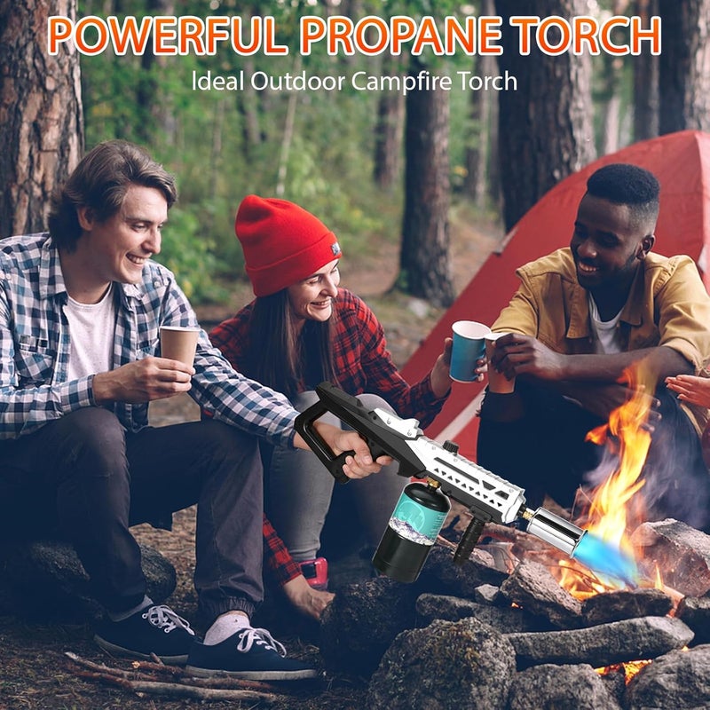 ARTFLAMM Propane Torch Gun, Powerful Cooking Grill Torch Gun, Adjustable Flamethrower Multi Use Blow Torch for BBQ, Campfire, Charcoal Wood Grills Lighter(Tank Not Included) - Image 2